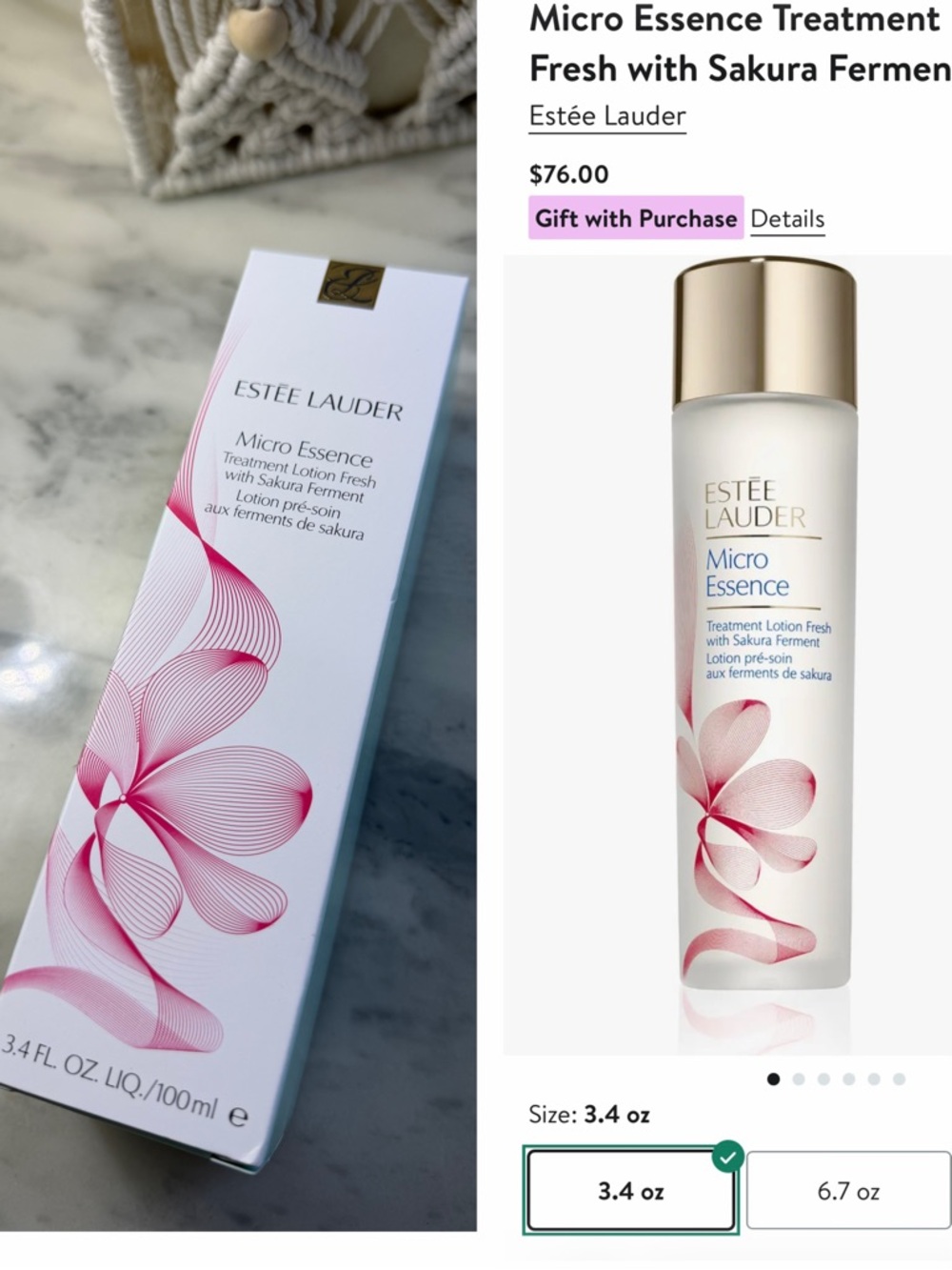 Brand New Just Bought Estée Lauder Micro Essence Toner 3.4oz/100ml